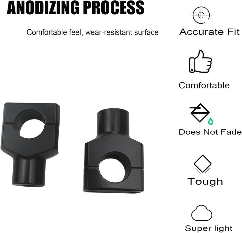 Adsspro Universal Motorcycle 1" 25MM CNC Aluminum Handlebar Handle Risers Adjustable Fat Bar Adapter Mount Clamps Universal For KLR650 2006 WR250F TW200 CRF250L motorbike - Image 3